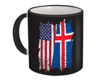 United States Iceland : Gift Mug American Icelandic Flag Expat Mixed Country Flags