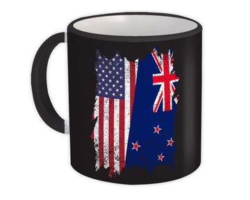 United States New Zealand : Gift Mug American New Zealander