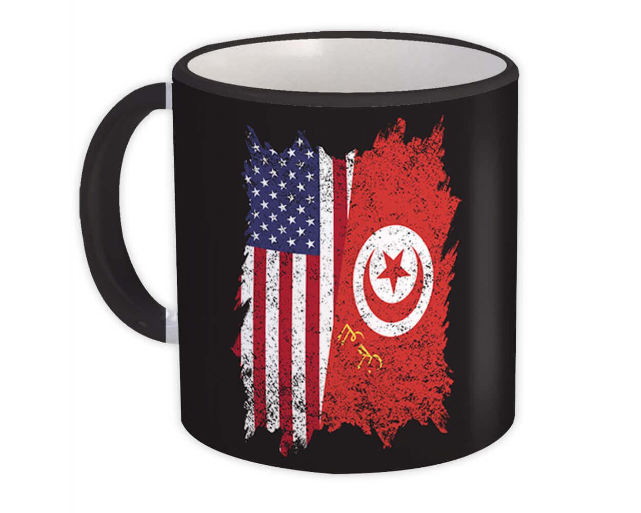 Gift Mug : United States Tunisia American Tunisian Flag Expat Mixed Country