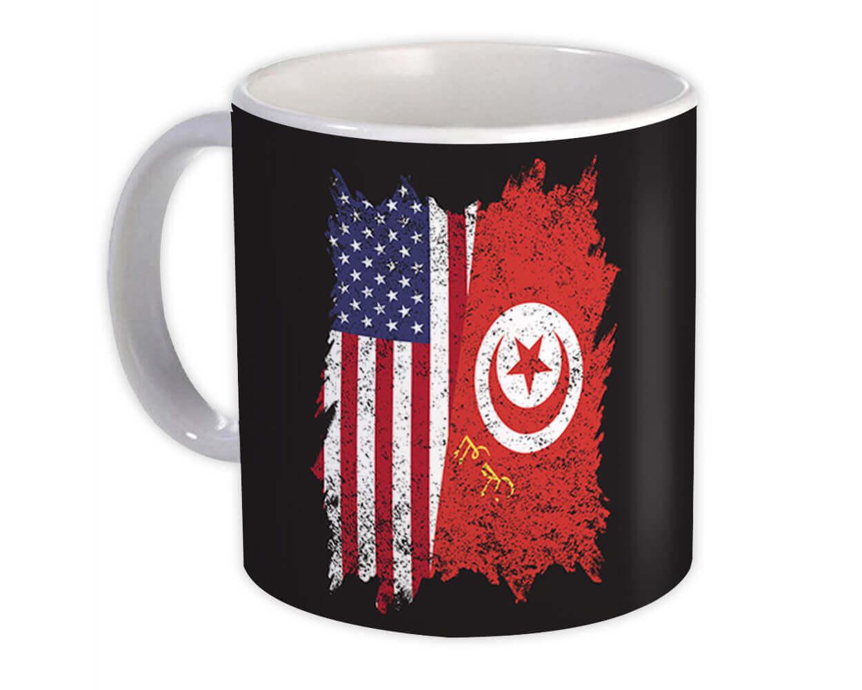 Gift Mug : United States Tunisia American Tunisian Flag Expat Mixed Country