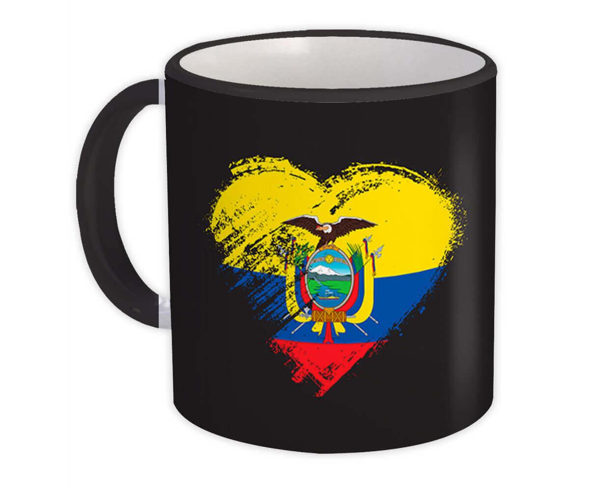 Mug Flag Gift Chest Ecuadorean Country Expat Ecuador 