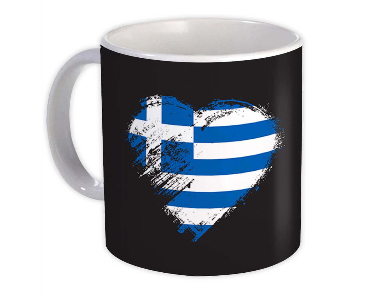 Gift Mug : Greek Heart Greece Country Expat Flag Patriotic Flags National