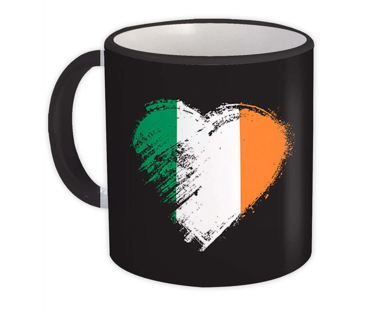 Gift Mug : Irish Heart Ireland Country Expat Flag Patriotic Flags National