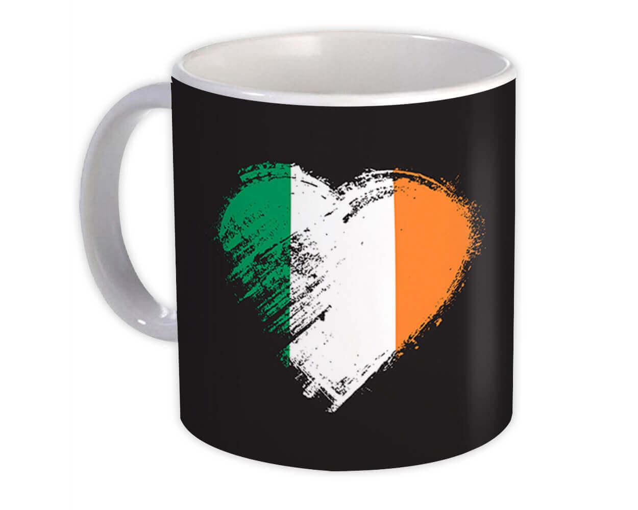 Gift Mug : Irish Heart Ireland Country Expat Flag Patriotic Flags National