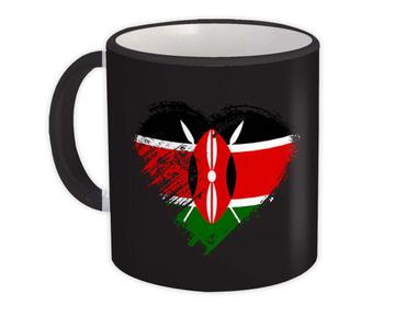 Kenyan Heart : Gift Mug Kenya Country Expat Flag Patriotic Flags National