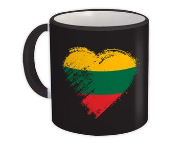 Lithuanian Heart : Gift Mug Lithuania Country Expat Flag