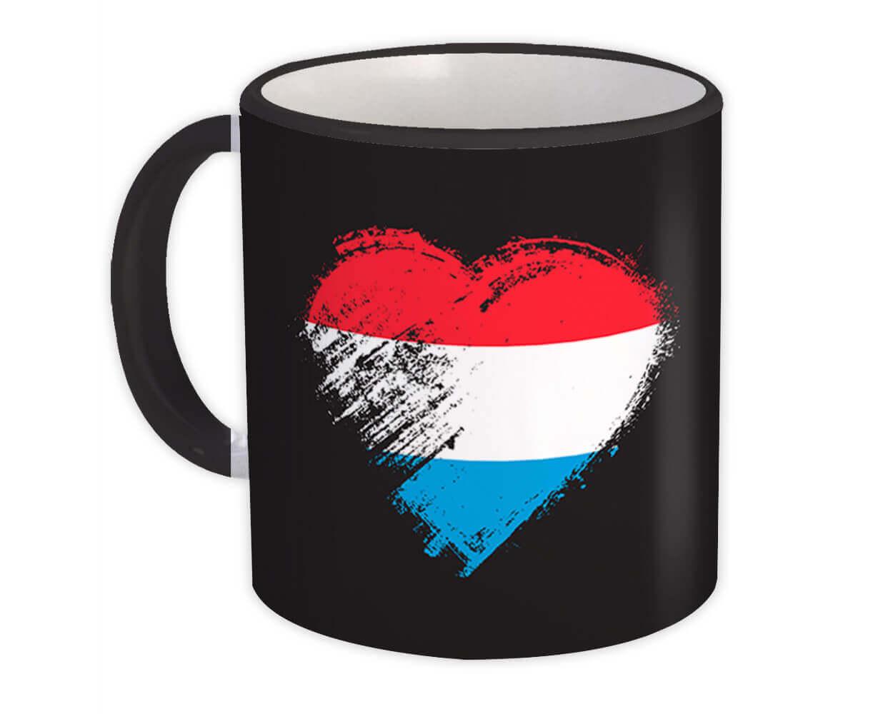 Gift Mug : Luxembourger Heart Luxembourg Country Expat Flag