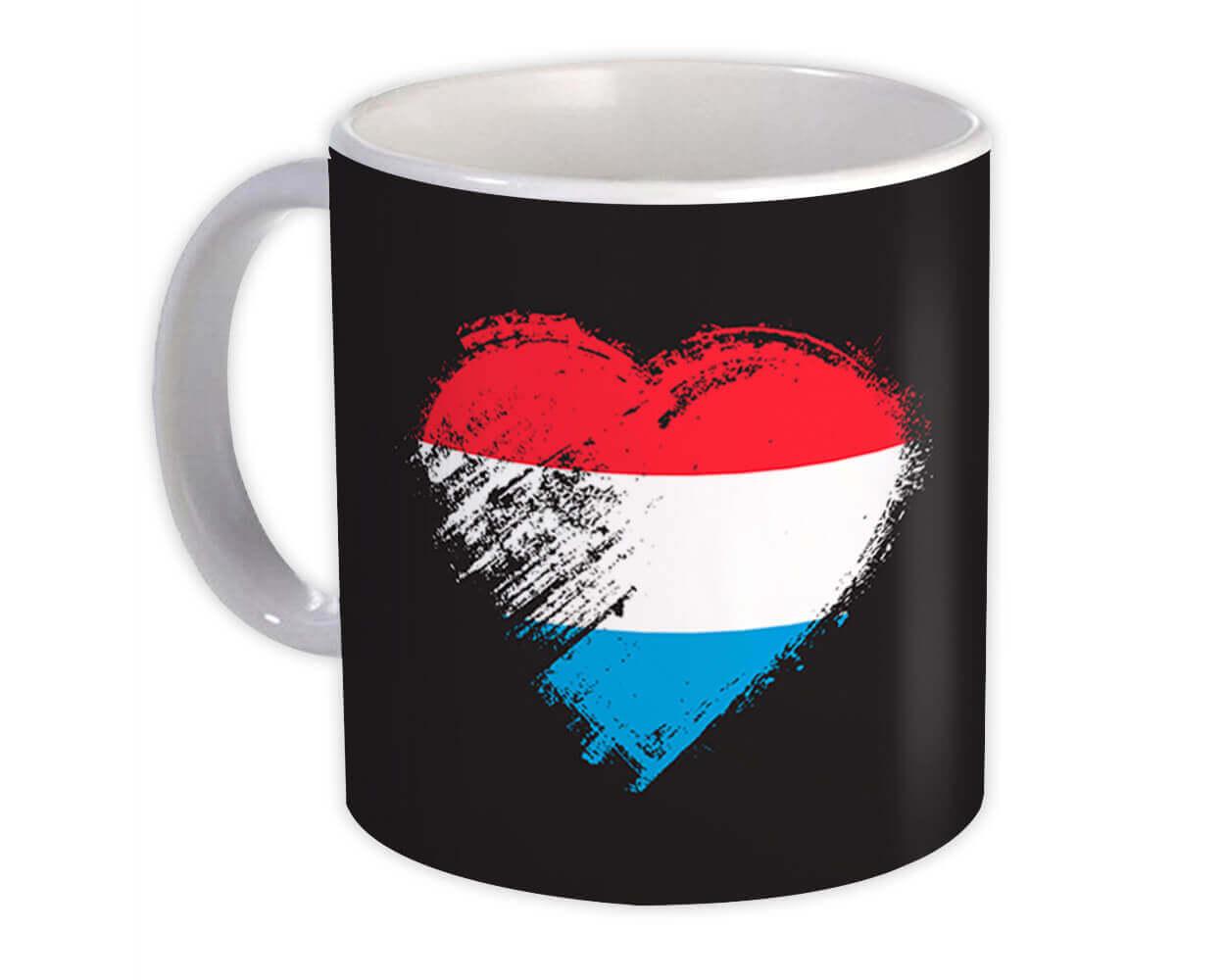 Gift Mug : Luxembourger Heart Luxembourg Country Expat Flag