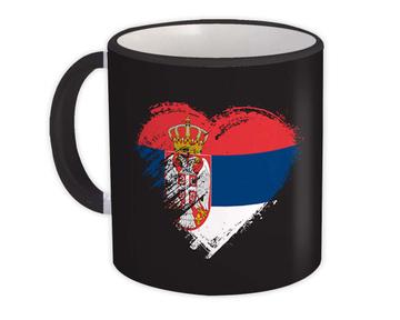 Serbian Heart : Gift Mug Serbia Country Expat Flag Patriotic Flags National