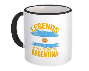 Legends are Made in Argentina : Gift Mug Flag Argentine Expat Country