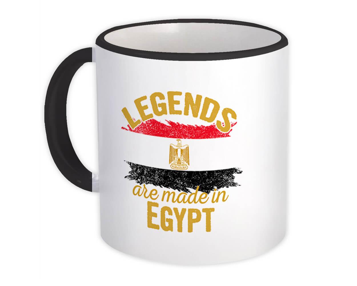 Gift Mug : Legends are Made in Egypt Flag Egyptian Expat Country