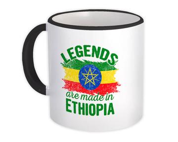 Legends are Made in Ethiopia : Gift Mug Flag Ethiopian Expat Country