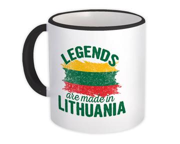 Legends are Made in Lithuania : Gift Mug Flag Lithuanian Expat Country