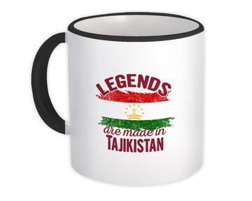 Legends are Made in Tajikistan: Gift Mug Flag Tajik Expat Country