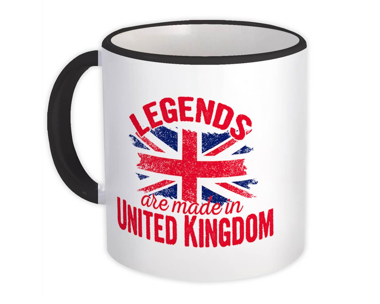 United Kingdom Mug Gift Flag Retro Artistic British Expat Country 