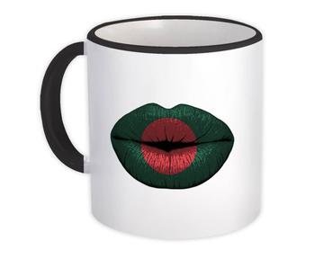 Lips Bangladeshi Flag : Gift Mug Bangladesh Expat Country For Her Woman Feminine Souvenir