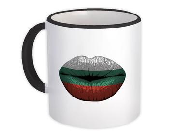 Lips Bulgarian Flag : Gift Mug Bulgaria Expat Country For Her Women Feminine Lipstick Sexy