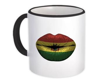 Lips Bolivian Flag : Gift Mug Bolivia Expat Country For Her Women Feminine South America Sexy