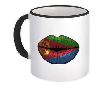 Lips Eritrean Flag : Gift Mug Eritrea Expat Country For Her Woman Feminine Lipstick Souvenir