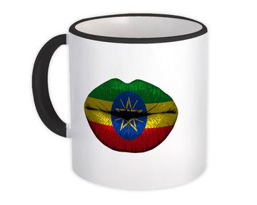 Lips Ethiopian Flag : Gift Mug Ethiopia Expat Country