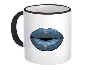 Lips Micronesia Flag : Gift Mug Federated States Expat Country For Her Women Feminine Souvenir