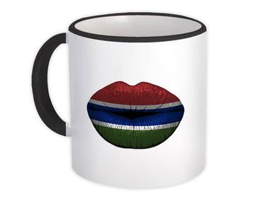Lips Gambian Flag : Gift Mug Gambia Expat Country For Her Women Feminine Woman Souvenir