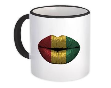 Lips Guinean Flag : Gift Mug Guinea Expat Country For Her Woman Feminine Sexy Souvenir