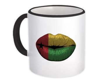 Lips Guinean Bissau Flag : Gift Mug Guinea Expat Country For Her Women Feminine Sexy Souvenir