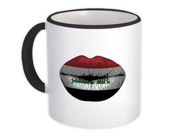 Lips Iraqi Flag : Gift Mug Iraq Expat Country For Her Women Woman Feminine Souvenir Lipstick