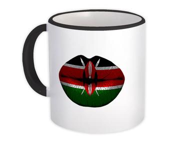 Lips Kenyan Flag : Gift Mug Kenya Expat Country For Her Woman Feminine Women Sexy Flags Lipstick