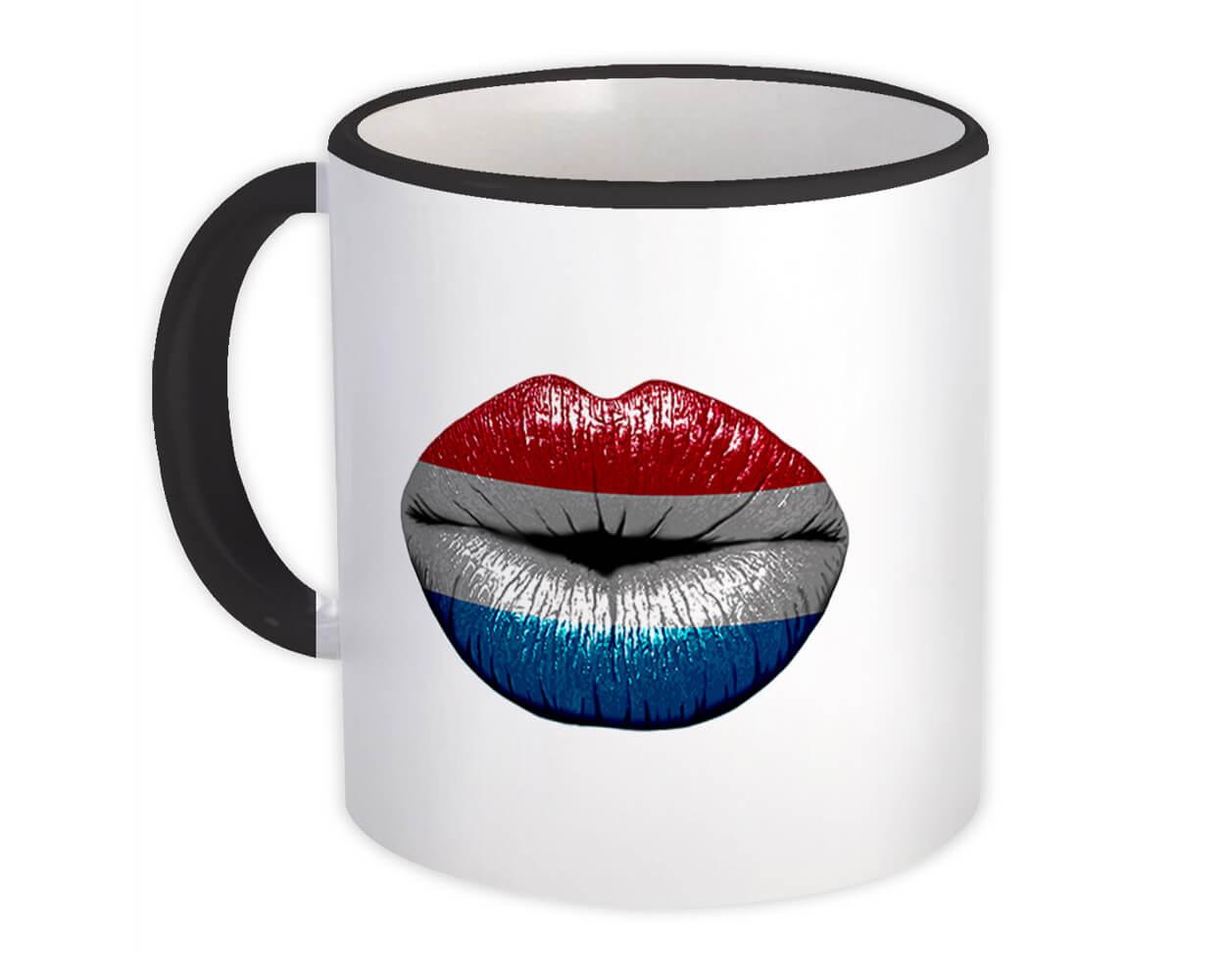 Gift Mug : Lips Luxembourger Flag Luxembourg Expat Country