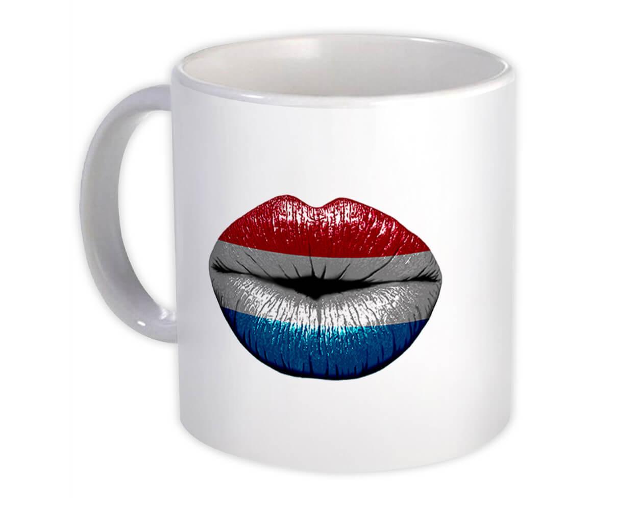 Gift Mug : Lips Luxembourger Flag Luxembourg Expat Country