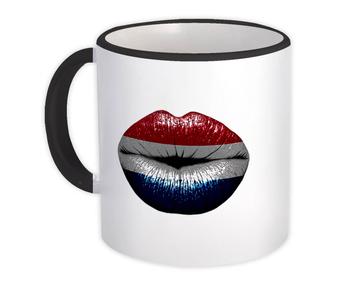 Lips Dutch Flag : Gift Mug Netherlands Expat Country For Her Woman Feminine Women Sexy Flags Lipstick