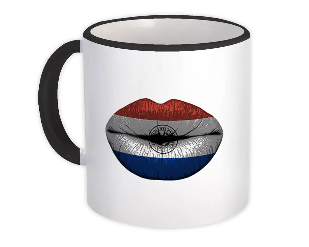 Lips Paraguayan Flag : Gift Mug Paraguay Expat Country For Her Woman Feminine Souvenir