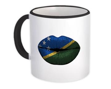 Lips Solomon Islands Flag : Gift Mug Islander Expat Country For Her Woman Feminine Souvenir