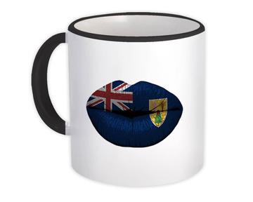 Lips Turk And Caicos Islands Flag : Gift Mug Islander Expat Country For Her Women Feminine Sexy