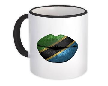 Lips Tanzanian Flag : Gift Mug Tanzania Expat Country For Her Women Feminine Souvenir Sexy
