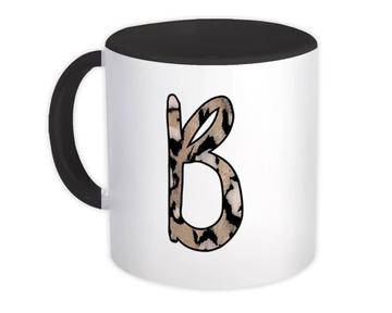 Monogram Letter B : Gift Mug Cheetah Initial ABC Animal Print CG7126B