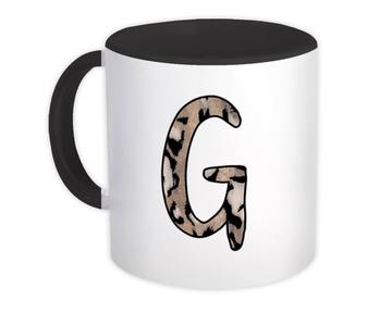 Monogram Letter G : Gift Mug Cheetah Initial ABC Animal Print CG7126G