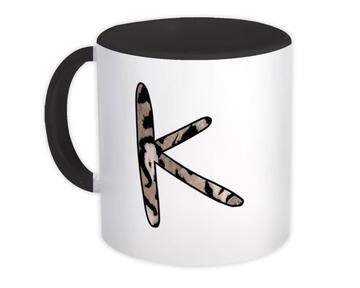 Monogram Letter K : Gift Mug Cheetah Initial ABC Animal Print CG7126K