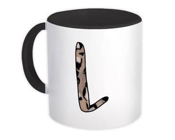 Monogram Letter L : Gift Mug Cheetah Initial ABC Animal Print CG7126L