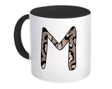 Monogram Letter M : Gift Mug Cheetah Initial ABC Animal Print CG7126M