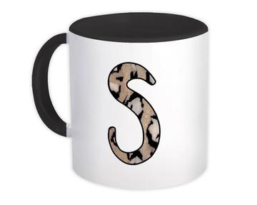 Monogram Letter S : Gift Mug Cheetah Initial ABC Animal Print CG7126S
