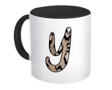 Monogram Letter Y : Gift Mug Cheetah Initial ABC Animal Print CG7126Y