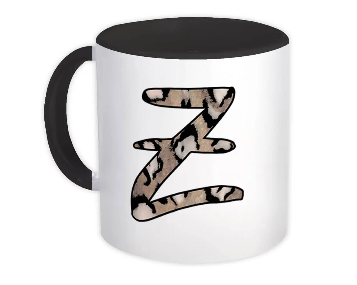 Monogram Letter Z : Gift Mug Cheetah Initial ABC Animal Print CG7126Z