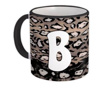 Monogram Letter B : Gift Mug Cheetah Initial ABC Alphabet Animal Print
