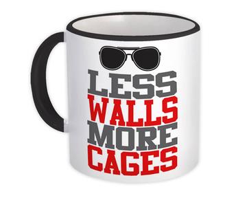 Biden Aviator Less Walls More Cages : Gift Mug Gag Trump Supporter
