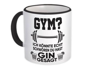 Gym Gin Funny Sign : Gift Mug Alcohol Drink Lover Wall Poster Bar Ginuary German