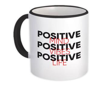 Positive Vibes : Gift Mug Balanced Life Mind Anti Stress Chill Out Office Party Wall Art