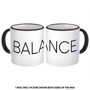 Balance : Gift Mug Healthy Life Yoga Pilates Sign Stress Free Relaxing Positive Poster